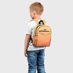 Детский рюкзак Градиент солнечный жёлто-оранжевый приглушённый, цвет: 3D-принт — фото 2