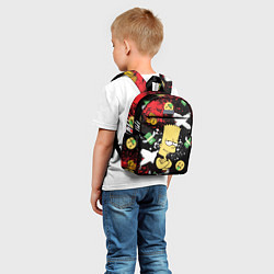 Детский рюкзак Барт Симпсон на фоне баксов, цвет: 3D-принт — фото 2
