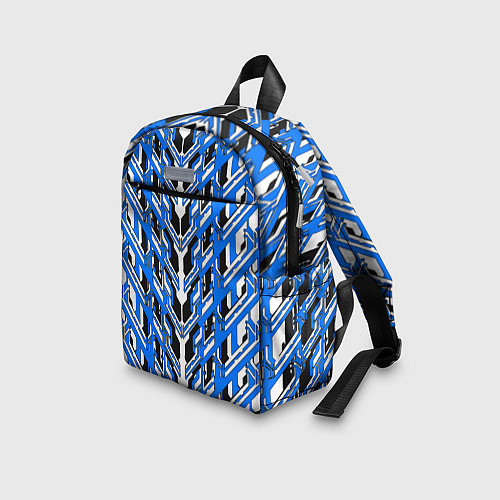 Детский рюкзак Синяя техно броня / 3D-принт – фото 3