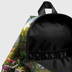 Детский рюкзак Кошка в летнем платье в саду, цвет: 3D-принт — фото 2