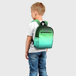 Детский рюкзак Градиент изумрудно-чёрный, цвет: 3D-принт — фото 2