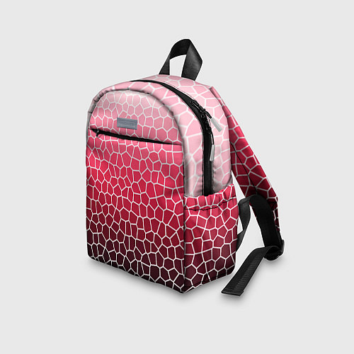 Детский рюкзак Крупная мозаика розовый градиент / 3D-принт – фото 3