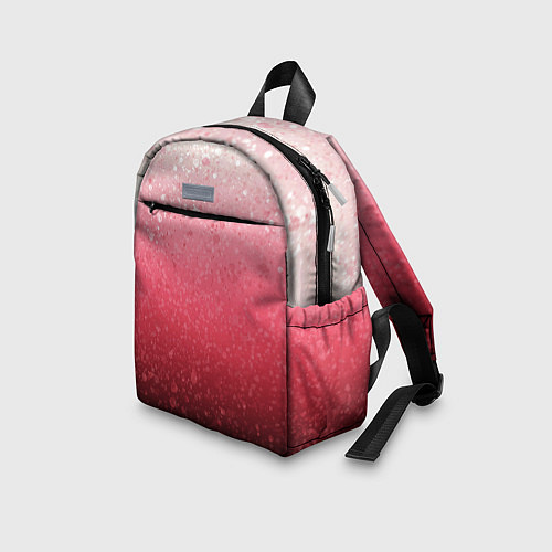 Детский рюкзак Градиент розово-чёрный брызги / 3D-принт – фото 3