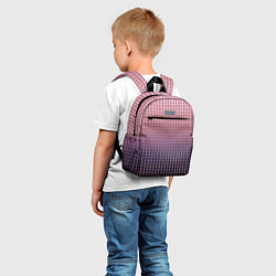 Детский рюкзак Тёмно-розовый полосы узоры, цвет: 3D-принт — фото 2