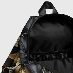 Детский рюкзак Золотые черепа с цепями, цвет: 3D-принт — фото 2