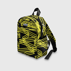 Детский рюкзак Желтые светящиеся линии, цвет: 3D-принт — фото 2