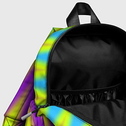 Детский рюкзак Неоновые зигзаги, цвет: 3D-принт — фото 2