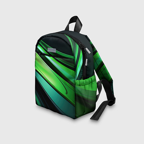 Детский рюкзак Абстрактные геометрические плавные линии минимализ / 3D-принт – фото 3