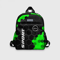 Детский рюкзак Nissan green sport hexagon, цвет: 3D-принт