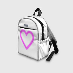 Детский рюкзак Неоновое сиреневое сердце, цвет: 3D-принт — фото 2