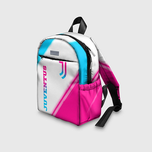 Детский рюкзак Juventus neon gradient style вертикально / 3D-принт – фото 3