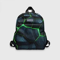 Детский рюкзак Abstract dark green geometry style