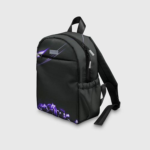 Детский рюкзак Неоновый фиолетовый цветок в темноте / 3D-принт – фото 3