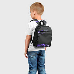 Детский рюкзак Неоновый фиолетовый цветок в темноте, цвет: 3D-принт — фото 2
