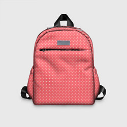 Детский рюкзак Нежный розовый в белый горошек, цвет: 3D-принт