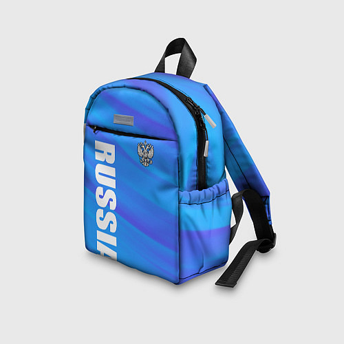 Детский рюкзак Россия - синие волны / 3D-принт – фото 3
