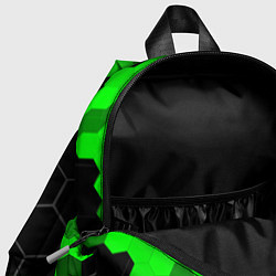 Детский рюкзак Mitsubishi green sport hexagon, цвет: 3D-принт — фото 2