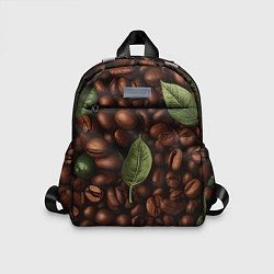 Детский рюкзак Кофейные зёрна с листьями