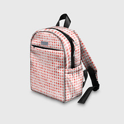 Детский рюкзак Паттерн маленькая красная мозаичная плитка, цвет: 3D-принт — фото 2
