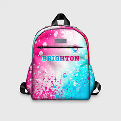 Детский рюкзак Brighton neon gradient style посередине, цвет: 3D-принт