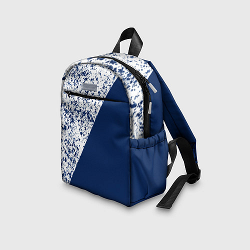 Детский рюкзак Сине-белый пополам / 3D-принт – фото 3