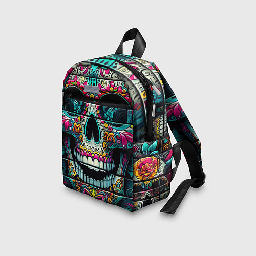Детский рюкзак Cool skull - graffiti ai art / 3D-принт – фото 3