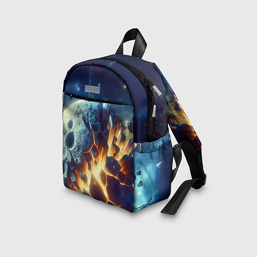 Детский рюкзак Взрыв планеты - космос от нейросети / 3D-принт – фото 3