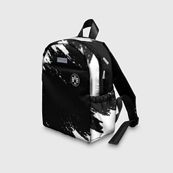 Детский рюкзак Borussia краски чёрно белый, цвет: 3D-принт — фото 2