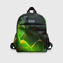 Детский рюкзак Зеленая абстрактная неоновая текстура