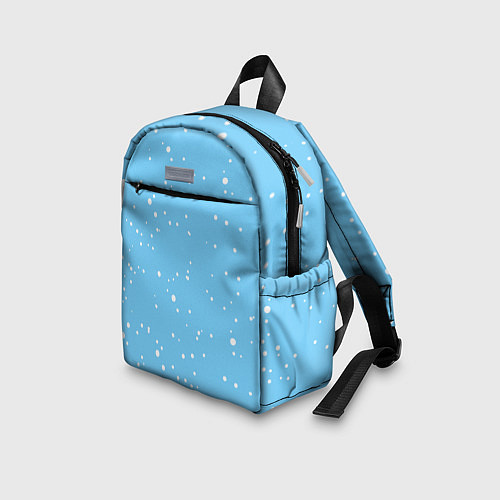 Детский рюкзак Снежинки на нежно голубом / 3D-принт – фото 3