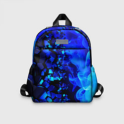 Детский рюкзак Осколки плиток и синий огонь, цвет: 3D-принт