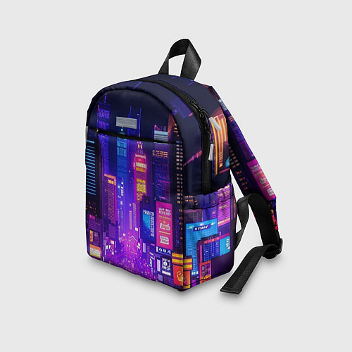 Детский рюкзак Город ночью / 3D-принт – фото 3