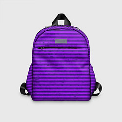 Детский рюкзак Сочный фиолетовый в полоску, цвет: 3D-принт