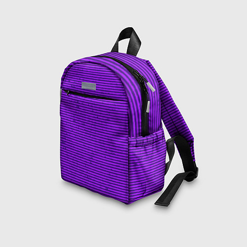 Детский рюкзак Сочный фиолетовый в полоску / 3D-принт – фото 3