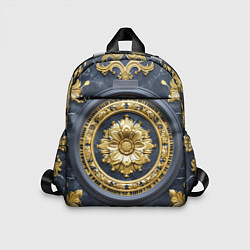 Детский рюкзак Объемные золотые классические узоры, цвет: 3D-принт