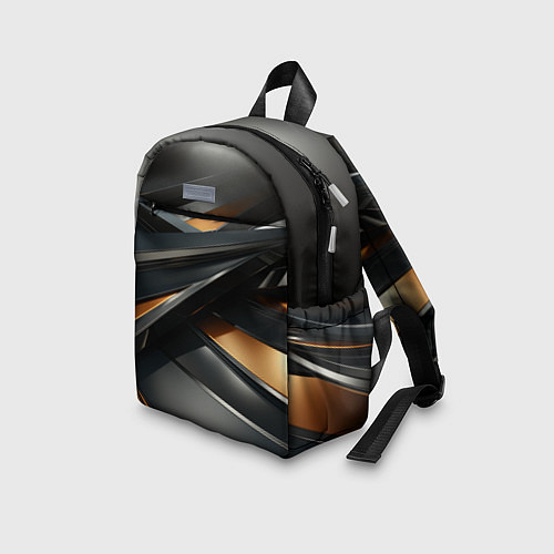 Детский рюкзак Черная абстракция геометрия / 3D-принт – фото 3
