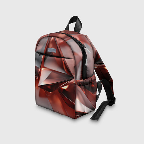 Детский рюкзак Рубиновые пирамидки / 3D-принт – фото 3