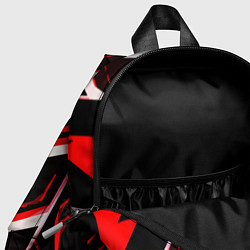Детский рюкзак Красные полосы на чёрно-белом фоне, цвет: 3D-принт — фото 2