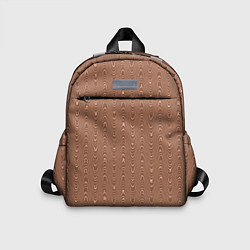 Детский рюкзак Светло-коричневый текстурированный волнистый, цвет: 3D-принт