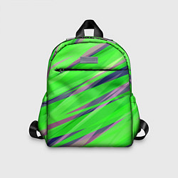Детский рюкзак Зелёный и фиолетовый абстрактные полосы