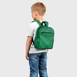 Детский рюкзак Насыщенный зелёный текстурированный, цвет: 3D-принт — фото 2