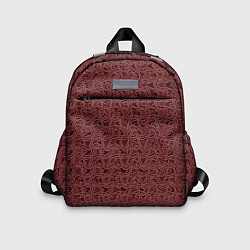 Детский рюкзак Тёмный красно-коричневый узорный, цвет: 3D-принт