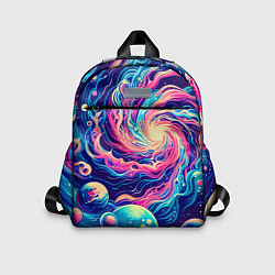 Детский рюкзак Разноцветный бескрайний космос - нейросеть, цвет: 3D-принт