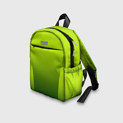 Детский рюкзак Яркий зеленый градиентный комбинированный узор, цвет: 3D-принт — фото 2