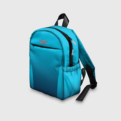 Детский рюкзак Яркий голубой с синим градиент комбинированный кро, цвет: 3D-принт — фото 2