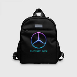 Детский рюкзак Mercedes neon logo, цвет: 3D-принт