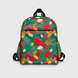 Детский рюкзак Ягодно-цветочная абстракция, цвет: 3D-принт
