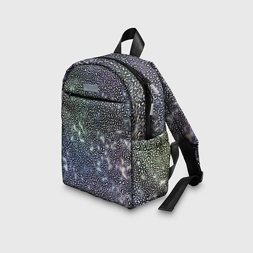 Детский рюкзак Абстрактный серо-фиолетовый / 3D-принт – фото 3