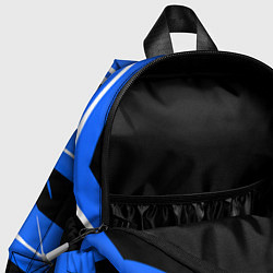 Детский рюкзак Чёрно-белые полосы на синем фоне, цвет: 3D-принт — фото 2