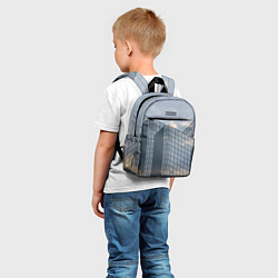 Детский рюкзак Городское небо и зеркальная многоэтажка, цвет: 3D-принт — фото 2